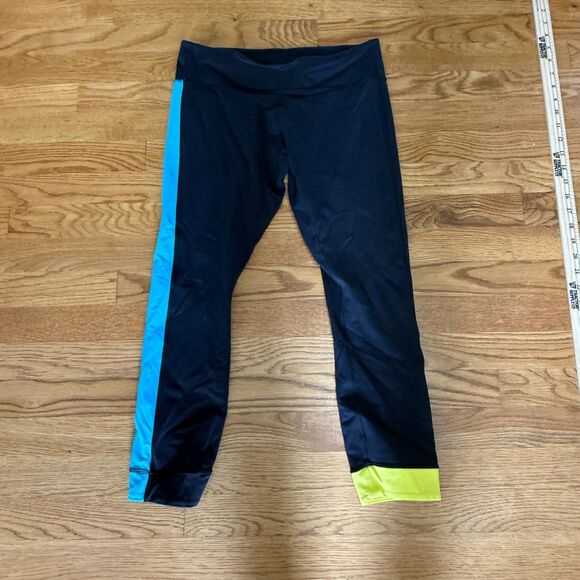 Lululemon Amped Cropped‎ Colorblock Leggings Womens Size 8 - Picture 1 of 7